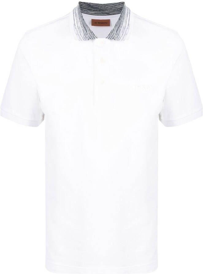 Missoni Poloshirt met zigzag kraag Wit
