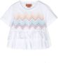 Missoni Kids T-shirt met zigzag-print Wit - Thumbnail 1