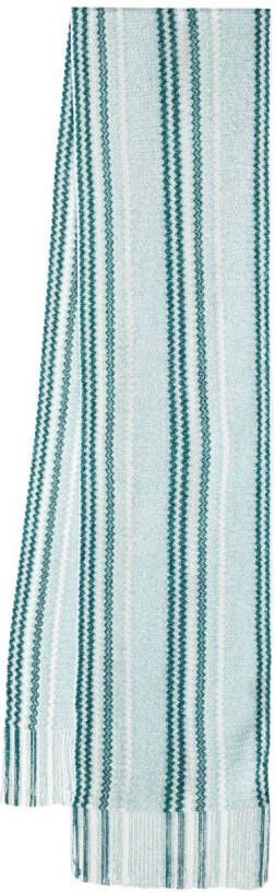 Missoni Sjaal met zigzag patroon Groen