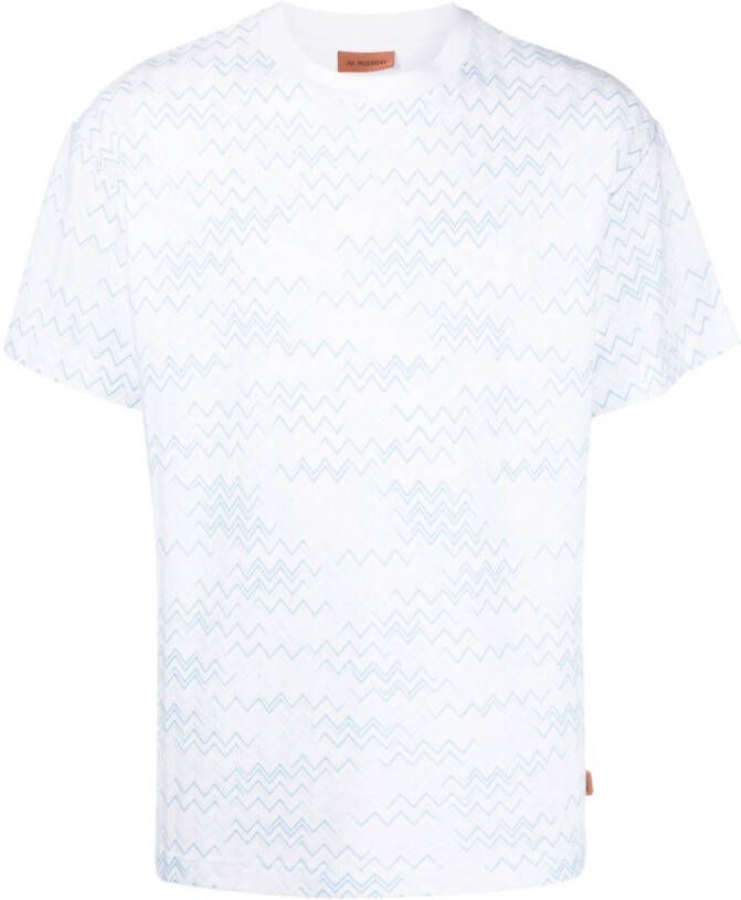 Missoni T-shirt met zigzag-patroon Wit