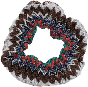 Missoni zigzag patterned scrunchie Beige