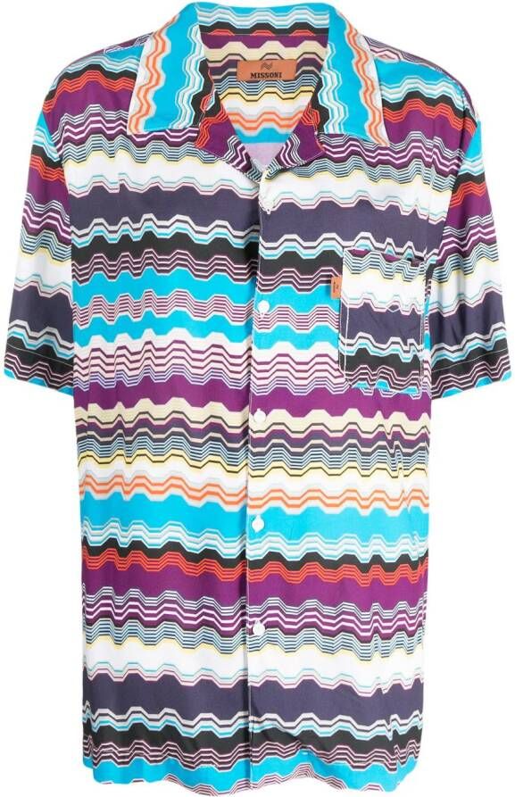 Missoni Overhemd met zigzag patroon Paars