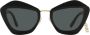 Miu Eyewear Charms zonnebril met geometrisch montuur Zwart - Thumbnail 1