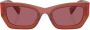 Miu Eyewear Zonnebril met rechthoekig montuur Rood - Thumbnail 1