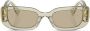 Miu Eyewear Zonnebril met rechthoekig montuur Metallic - Thumbnail 1
