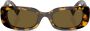 Miu Eyewear Zonnebril met schildpadschild effect Groen - Thumbnail 1