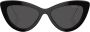 Miu Eyewear Zonnebril met cate-eye montuur Zwart - Thumbnail 1