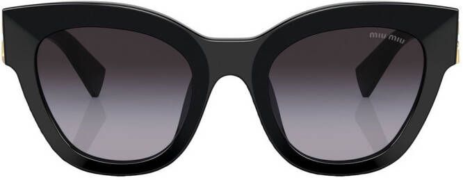 Miu Eyewear Zonnebril met cat-eye montuur Zwart