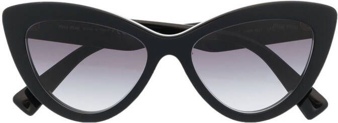 Miu Eyewear Zonnebril met cat-eye montuur Zwart