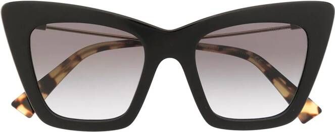 Miu Eyewear Zonnebril met oversized cat-eye montuur Zwart