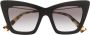 Miu Eyewear Zonnebril met oversized cat-eye montuur Zwart - Thumbnail 1