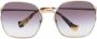 Miu Eyewear Zonnebril met oversized montuur Goud - Thumbnail 1