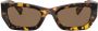 Miu Eyewear Zonnebril met rechthoekige montuur Bruin - Thumbnail 1