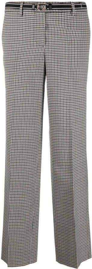 Miu Broek met gingham ruit Zwart