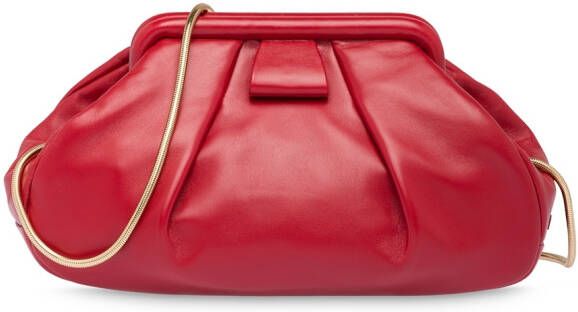 Miu Clutch van nappa leer Rood