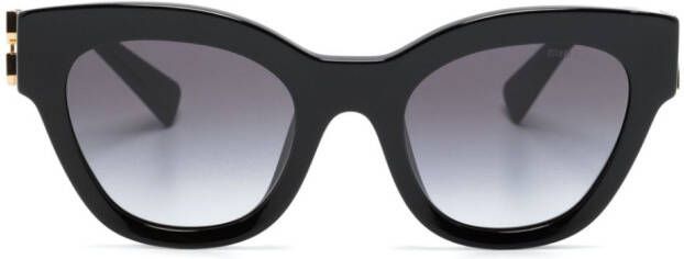 Miu Eyewear 01YS zonnebril met logo Zwart