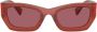 Miu Eyewear Anise zonnebril met rechthoekig montuur Rood - Thumbnail 1