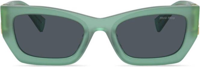 Miu Eyewear Glimpse zonnebril met rechthoekig montuur Groen