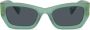 Miu Eyewear Glimpse zonnebril met rechthoekig montuur Groen - Thumbnail 1