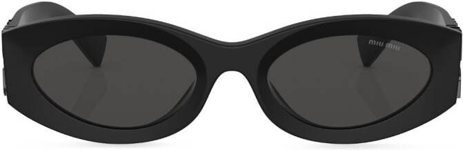 Miu Eyewear Zonnebril met ovaal montuur Zwart