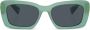 Miu Eyewear Zonnebril met rechthoekig montuur Groen - Thumbnail 1