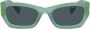 Miu Eyewear Zonnebril met rechthoekig montuur Groen - Thumbnail 1