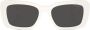Miu Eyewear Zonnebril met vierkant montuur Wit - Thumbnail 1