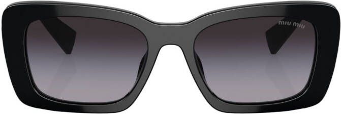 Miu Eyewear Zonnebril met vierkant montuur Zwart