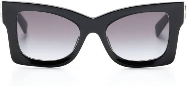 Miu Eyewear Zonnebril met vierkant montuur Zwart