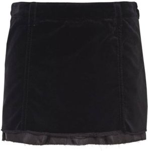 Miu Mini-rok met franje zoom Zwart