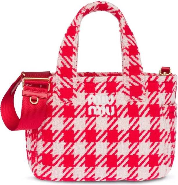 Miu Geruite handtas Rood