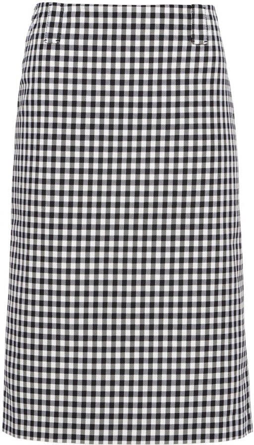 Miu Rok met gingham ruit Wit