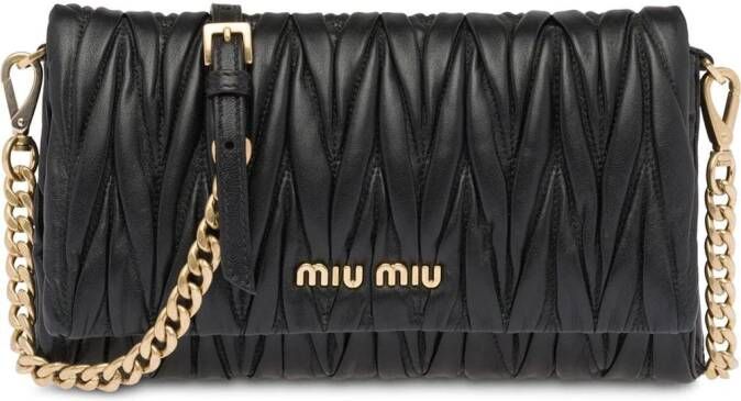 Miu kleine matelassé clutch Zwart