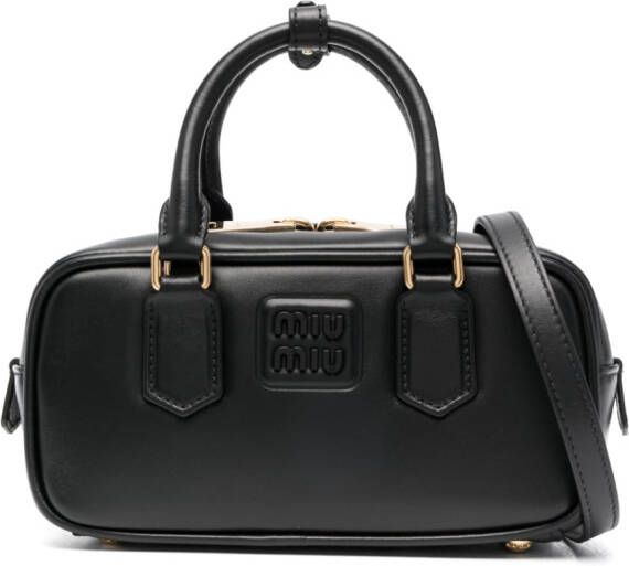 Miu Tas met logoplakkaat Zwart
