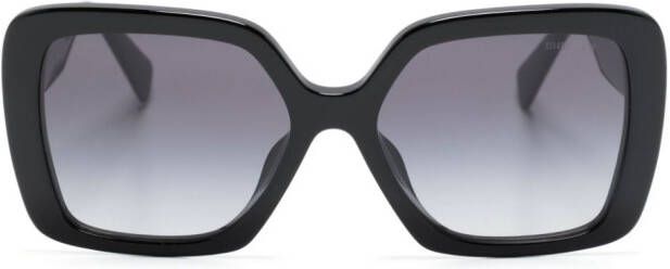 Miu Eyewear Zonnebril met oversized montuur Zwart