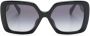 Miu Eyewear Zonnebril met oversized montuur Zwart - Thumbnail 1