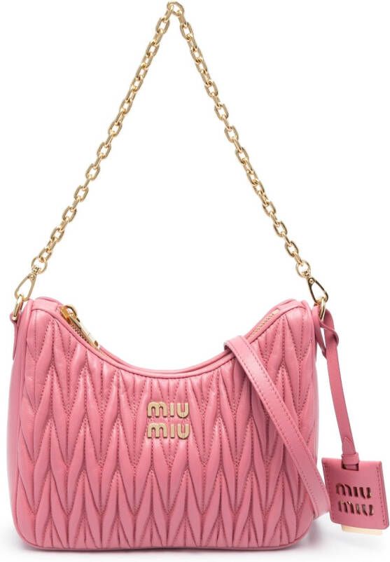 Miu Shopper met logoplakkaat Roze
