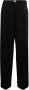 Miu logo-waistband wool-blend trousers Zwart - Thumbnail 1