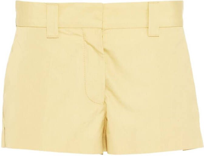 Miu Low waist shorts Geel