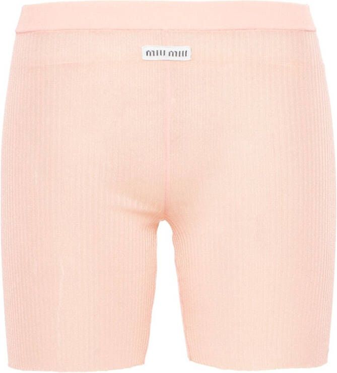 Miu Shorts met logopatch Roze