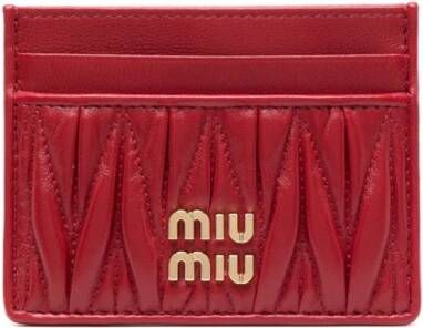 Miu Pasjeshouder met logoplakkaat Rood