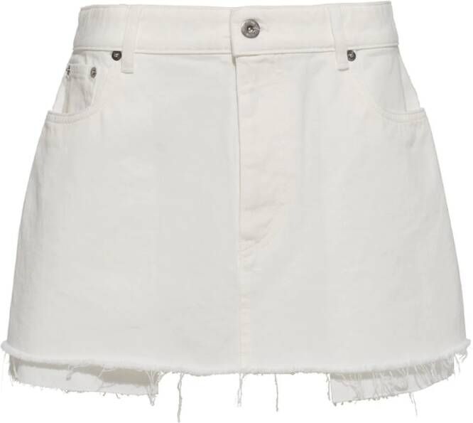 Miu Rok met franje zoom Wit