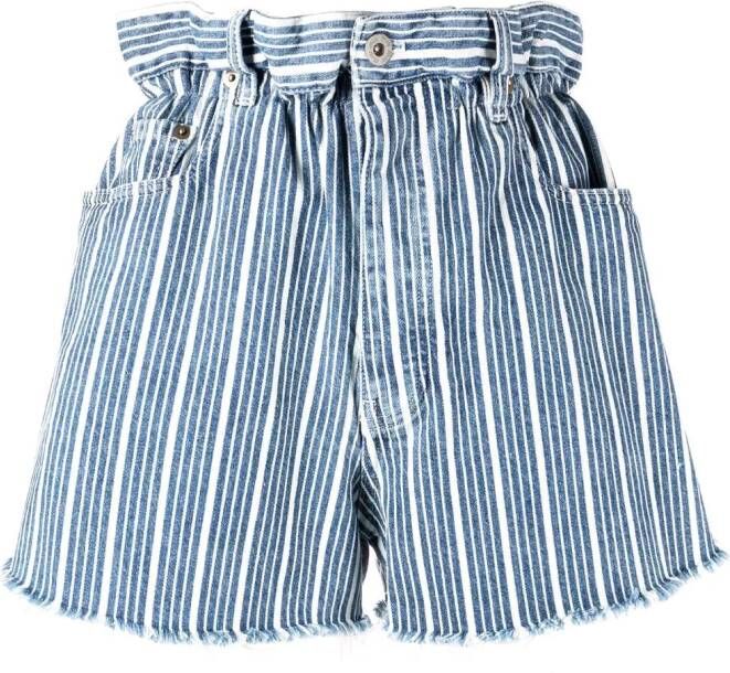 Miu Shorts met paperbag taille Blauw