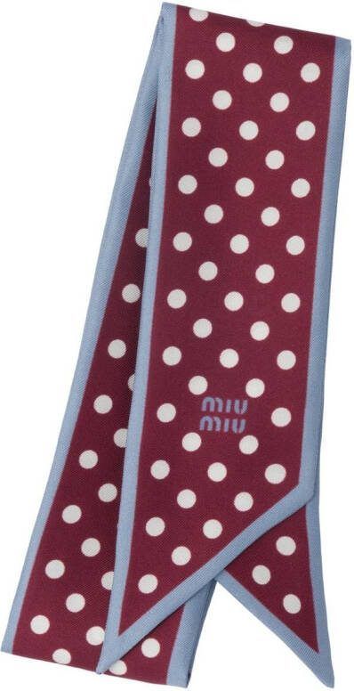 Miu Sjaal met stippen Rood
