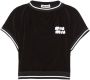 Miu T-shirt met logopatch Zwart - Thumbnail 1
