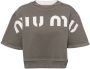 Miu T-shirt met logoprint Grijs - Thumbnail 1