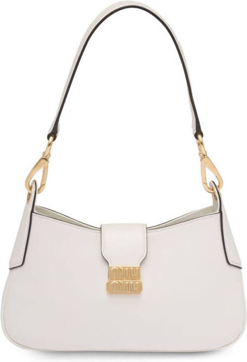 Miu Tas met logoplakkaat Wit