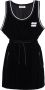 Miu Mini-jurk met geborduurd logo Zwart - Thumbnail 1