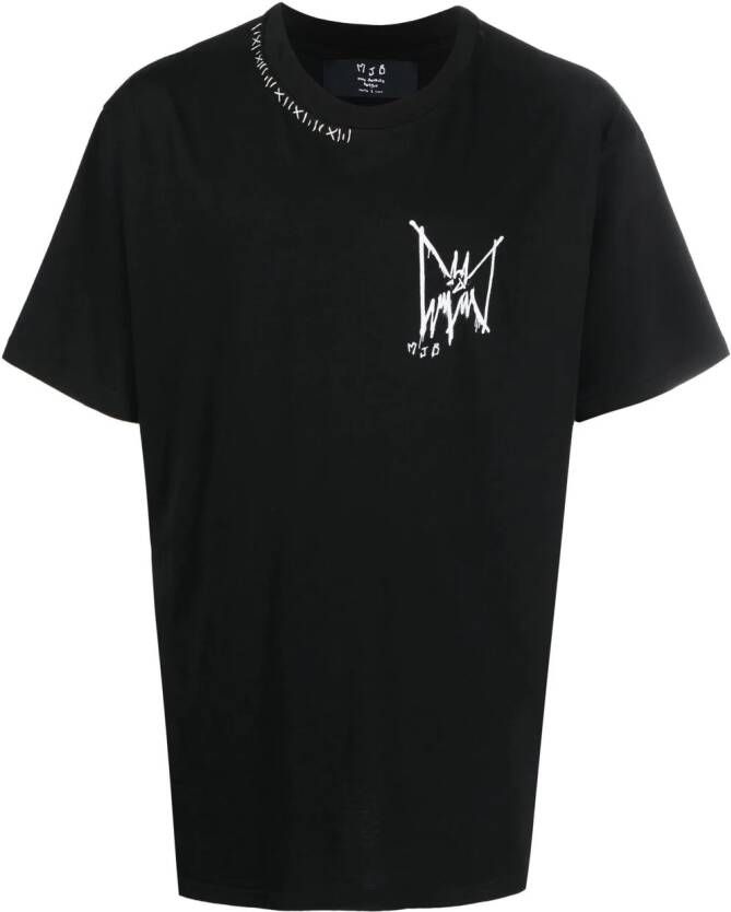 MJB Marc Jacques Burton T-shirt met logoprint Zwart