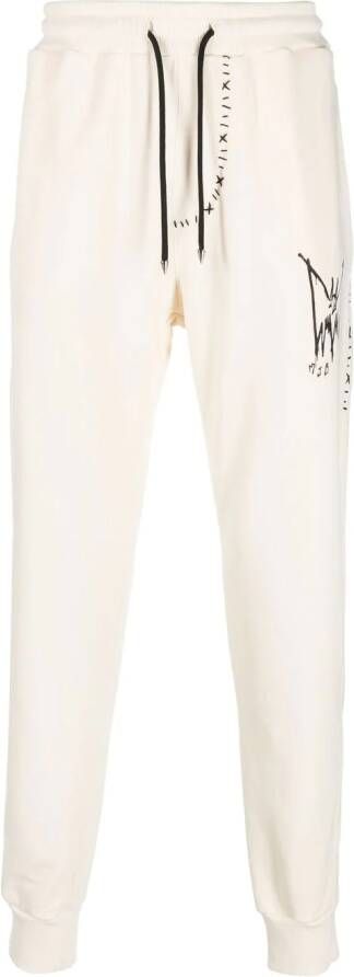MJB Marc Jacques Burton Trainingsbroek met grafische print Beige